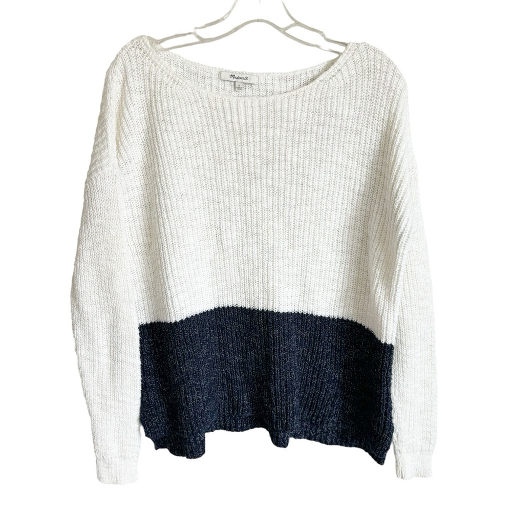 Madewell Eastbank Pullover Colorblock Sweater, S